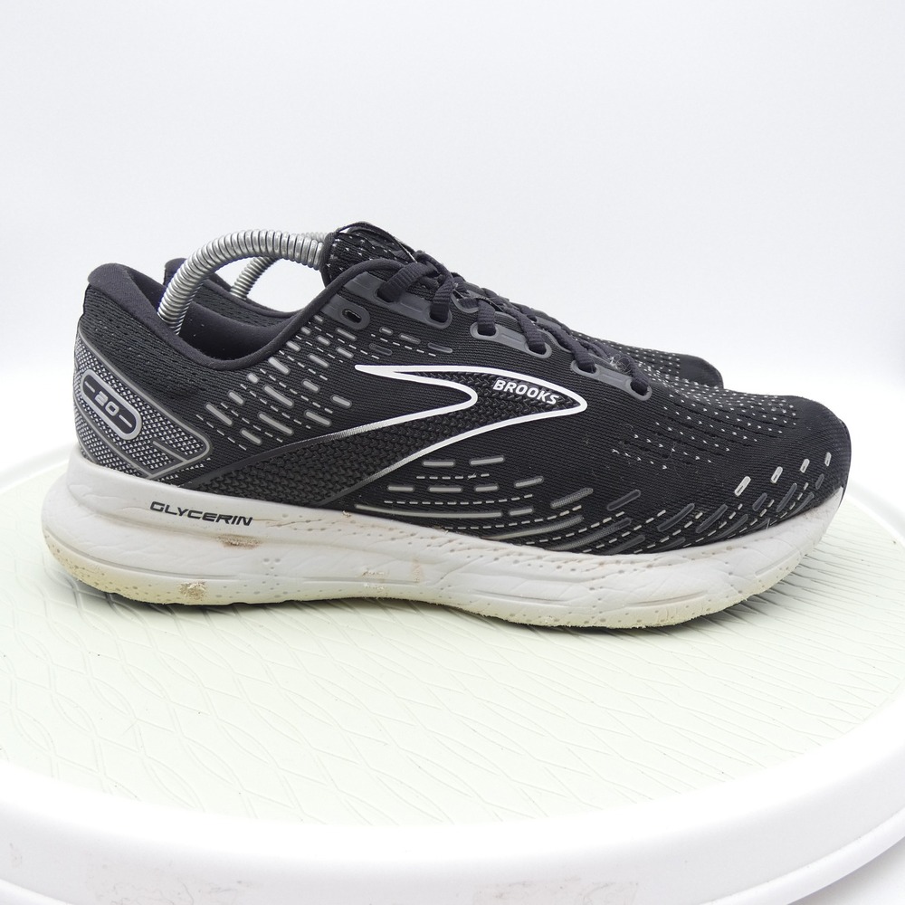 Brooks Glycerin 20 Mens Running Shoes Black White Wide 2E 1103822E034 Size 10.5 - Picture 3 of 9